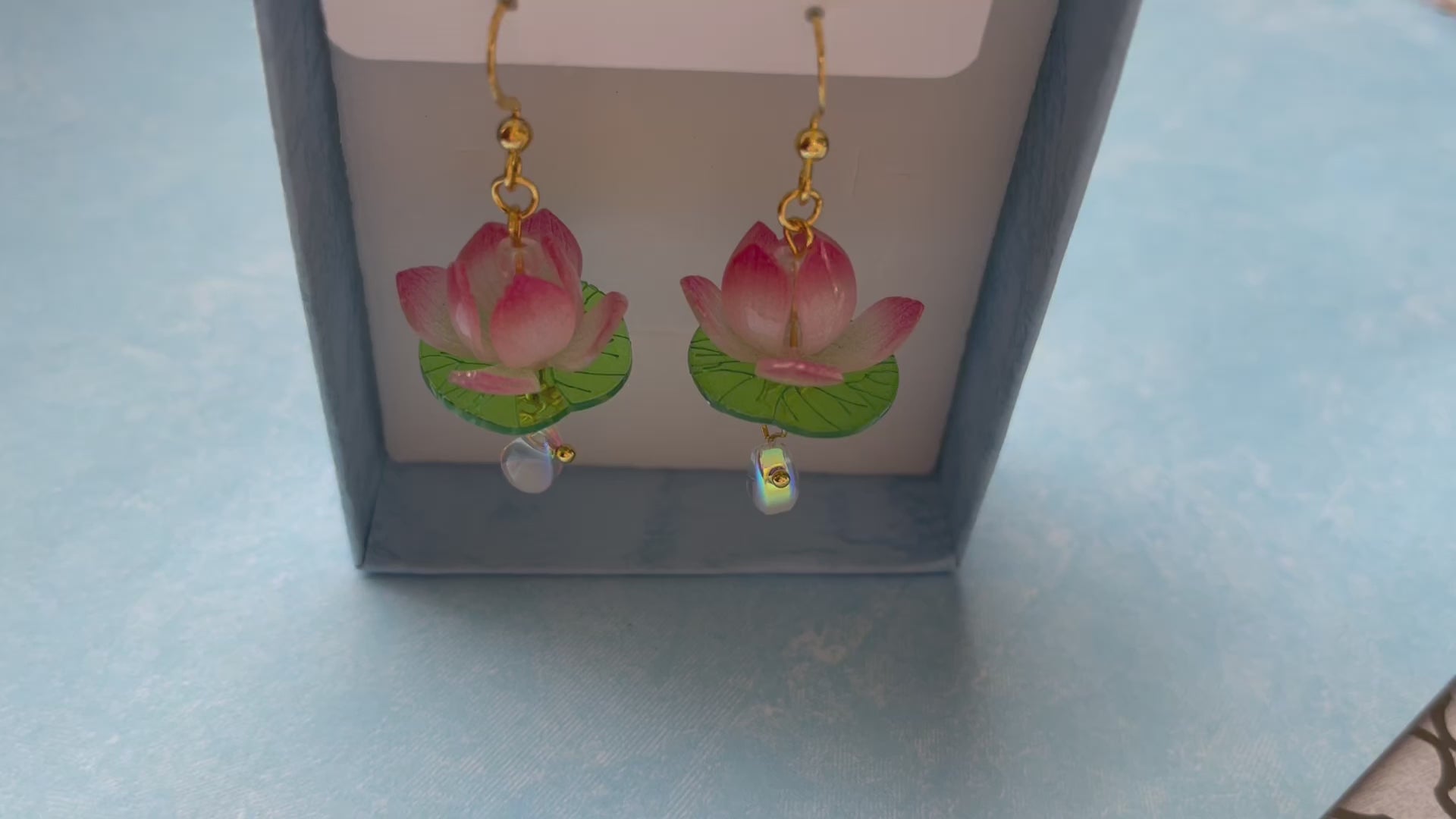 Pink Lotus Lilly Earrings
