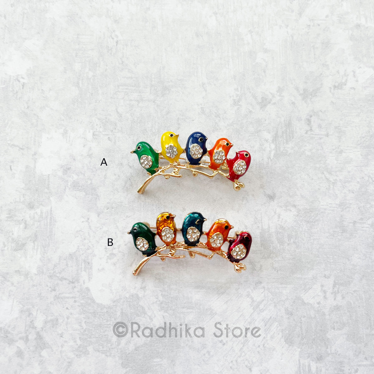 Tiny Perched Birdies -  Pendants-(Pins)