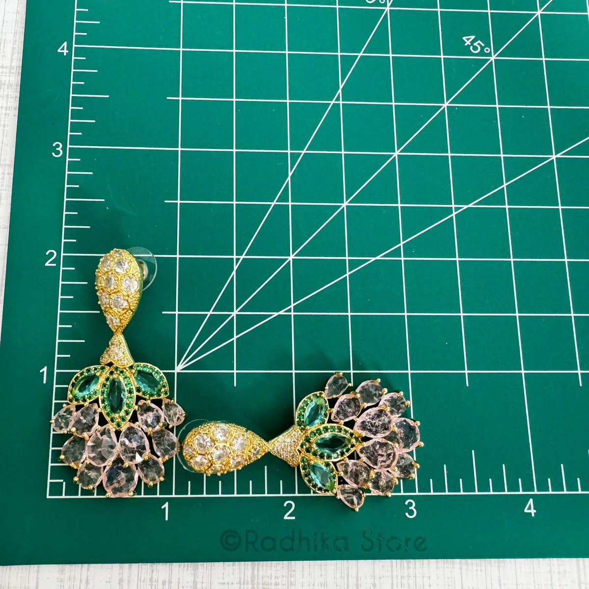 Crystal Tropical Mayapur Flowers - Earrings