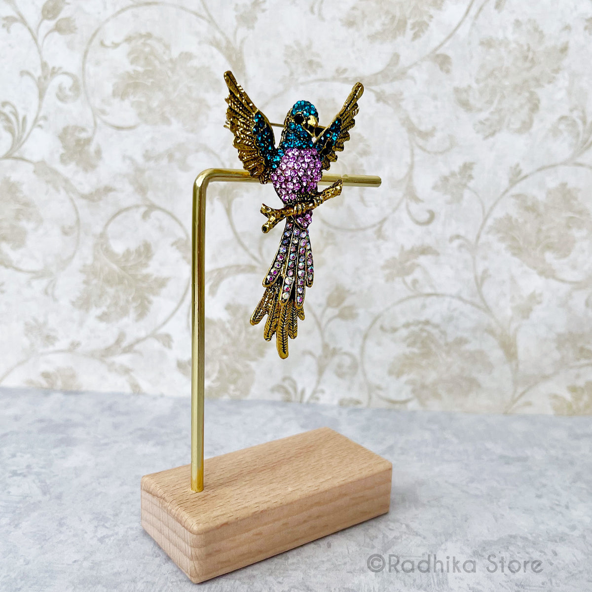 Vrindavan Forest Parrot -  Pendant-(Pin)