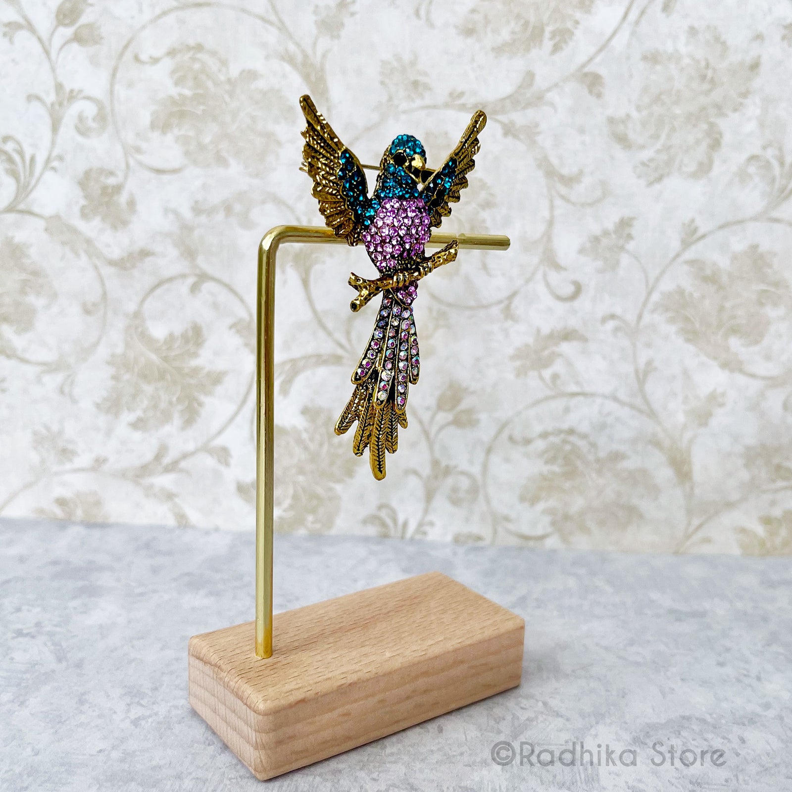 Vrindavan Forest Parrot -  Pendant-(Pin)