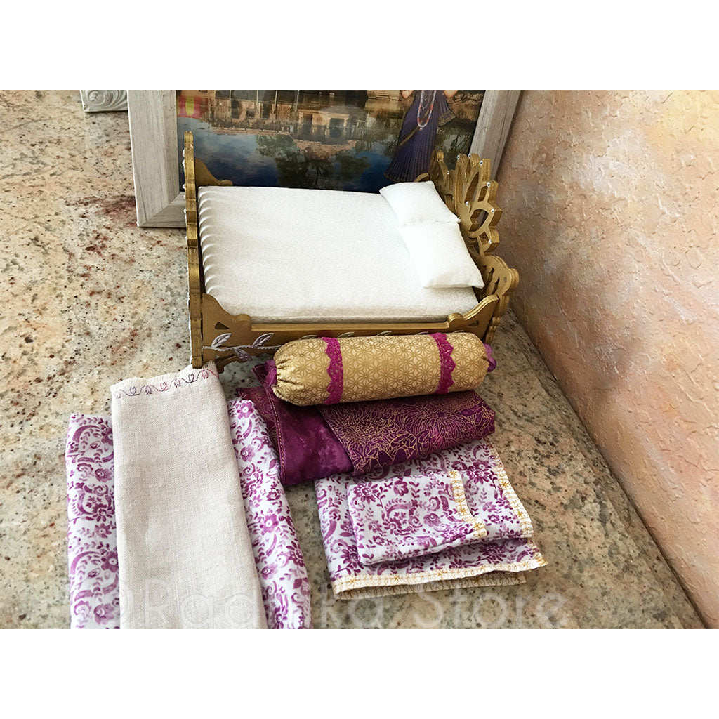 Golden Vrindavan Lotus Bed - 8&quot; Inch