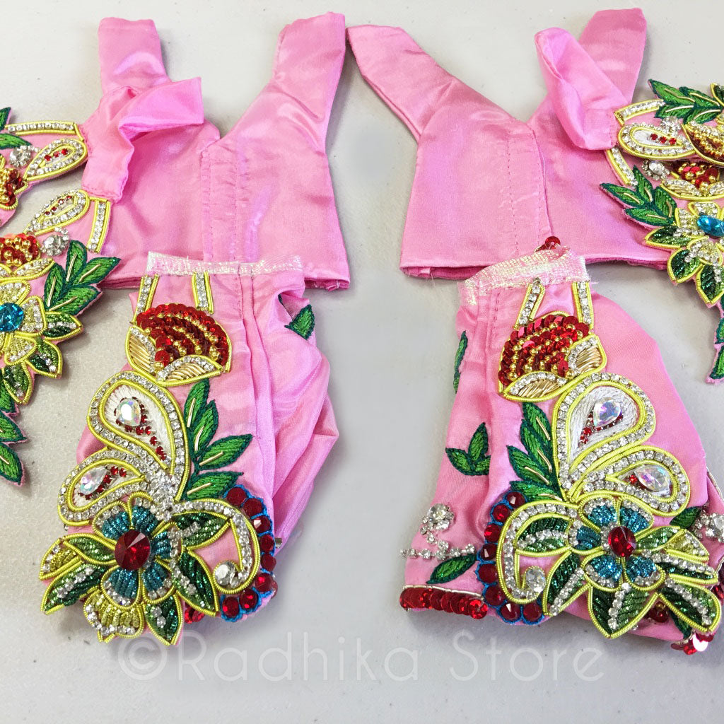 Sri Dham Mayapur - Dark Pink - Gaura Nitai Deity Outfit