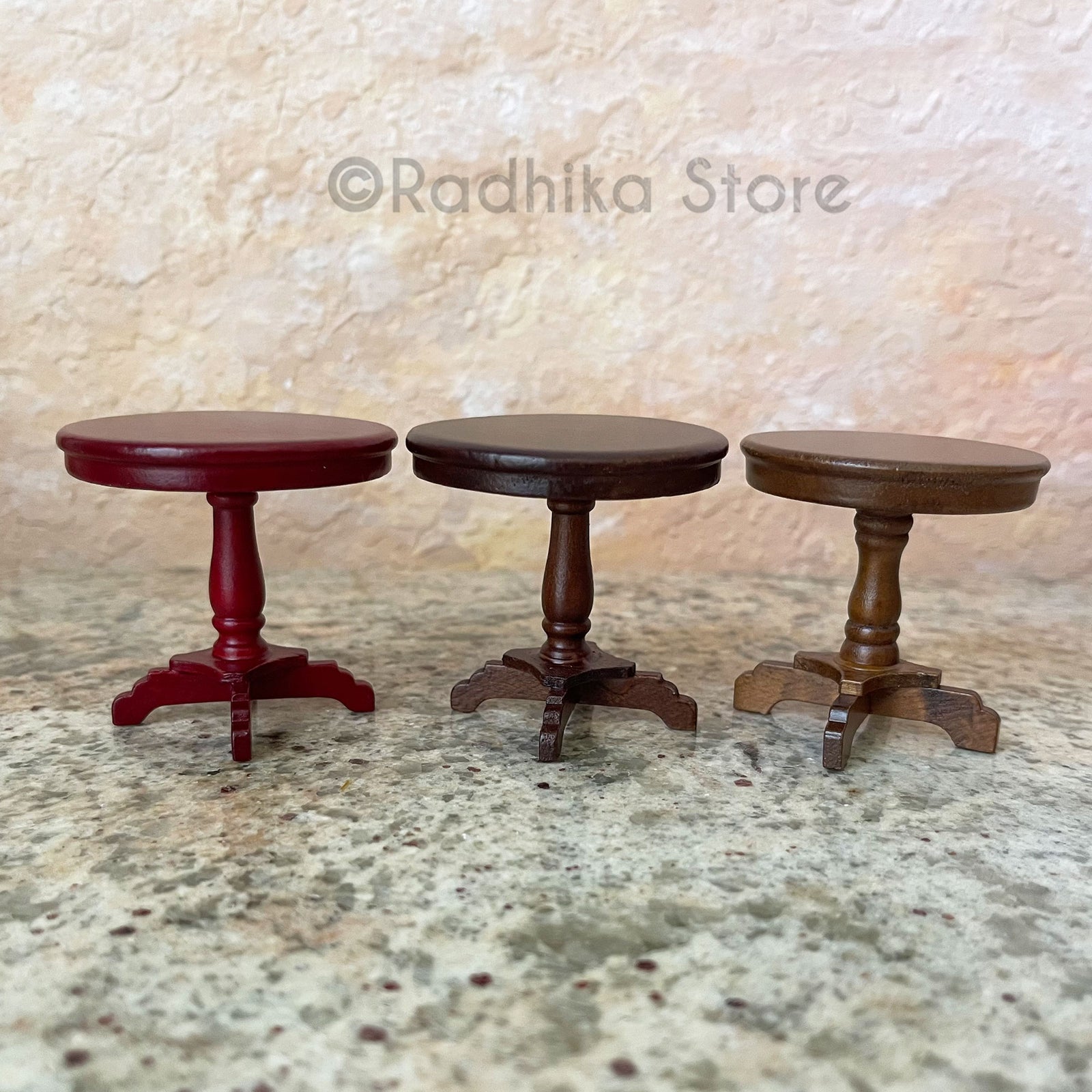 Round Side Table- Choose Wood Finish