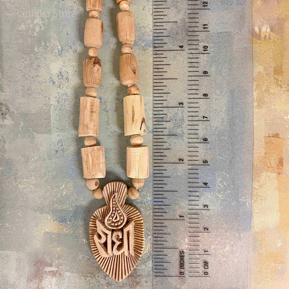 Radha Lotus Kartik Flame-Pendant- Tulsi Necklace