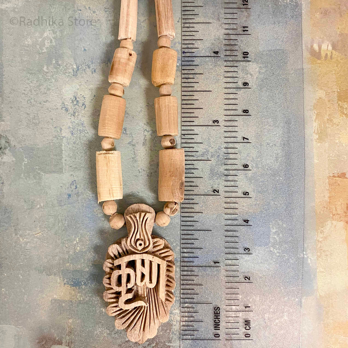 Krishna Lotus - Krishna Peacock Plume Lotus - Tulsi Necklace