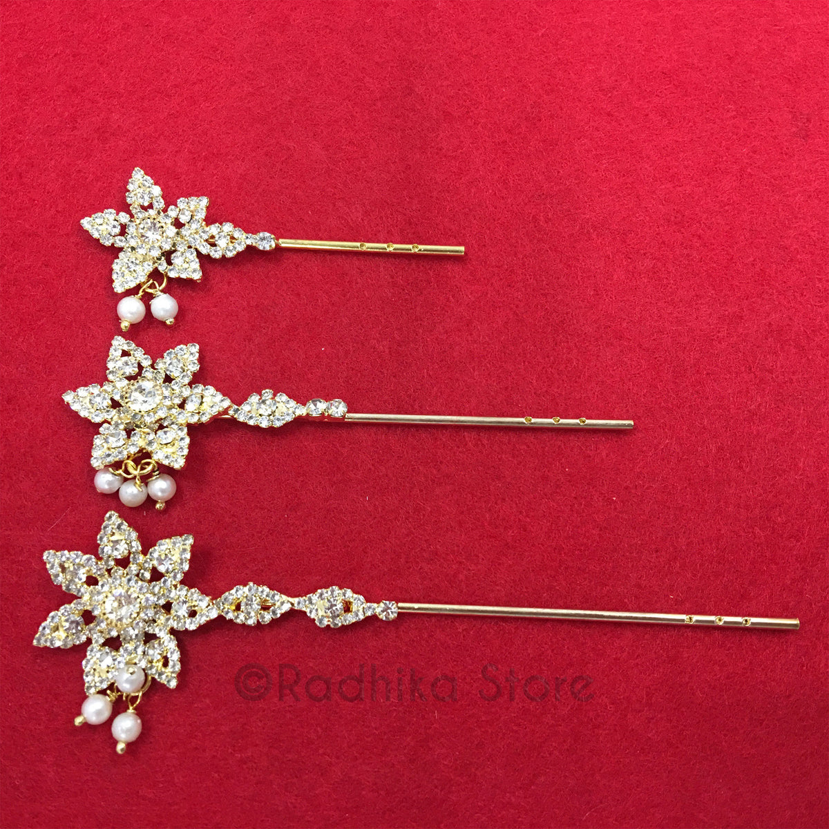 Clear Rhinestone Star Flute