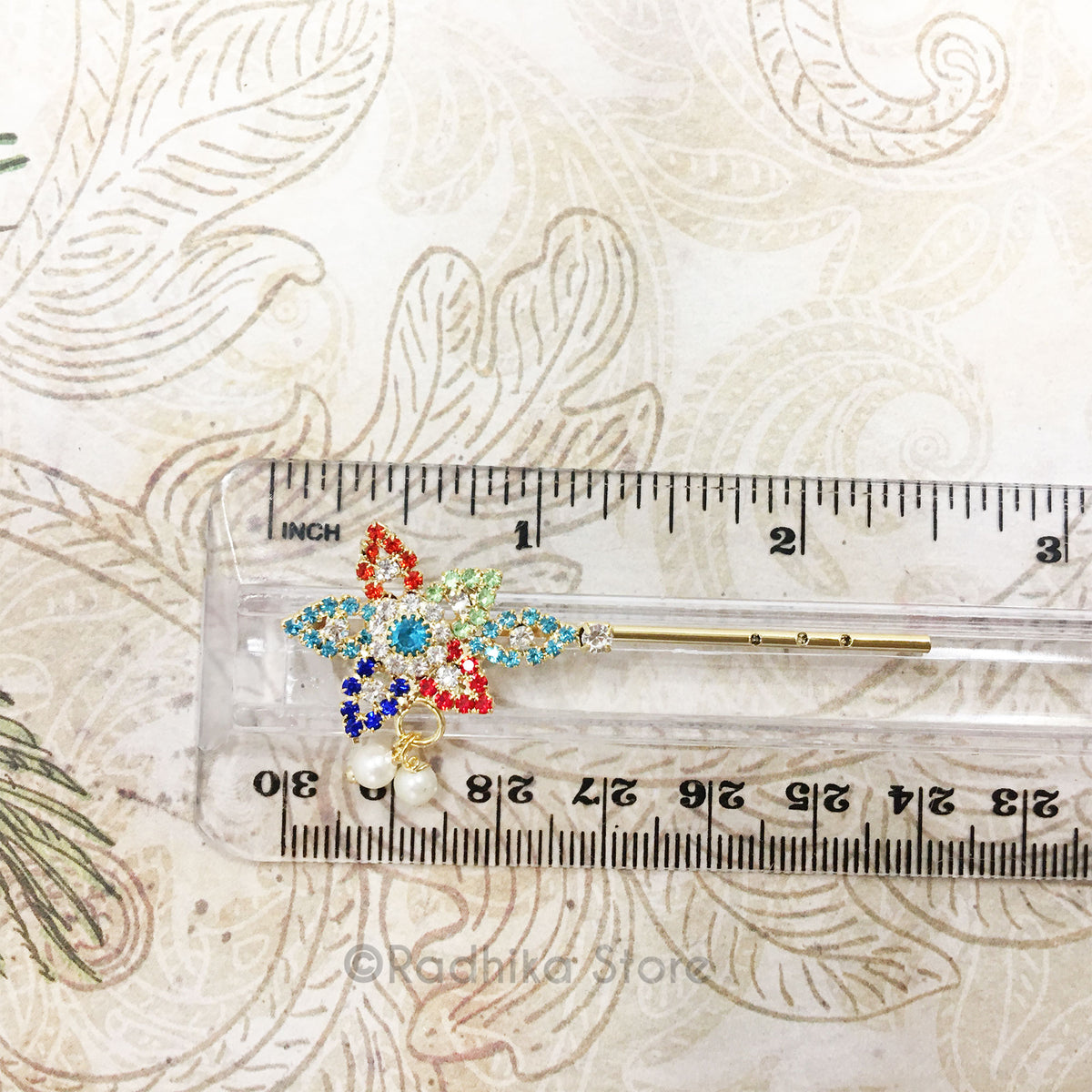 Multi Color Rhinestone Star Flute