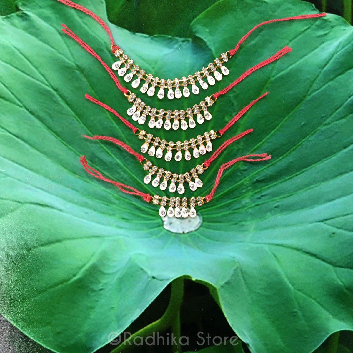 White Lotus Petal Deity Necklace/Bangles/Etc