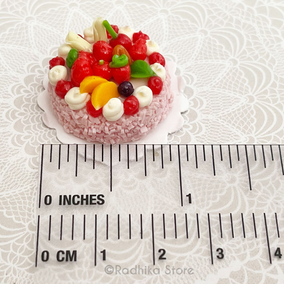 Small Round Frosty Rose Flower Cakes - Choose Cake