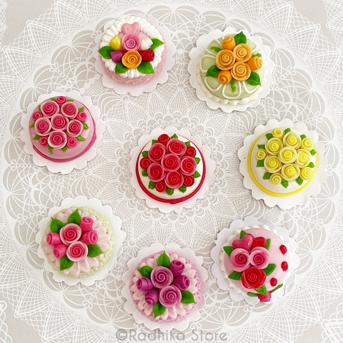 Small Round Specialty Rose Bouquet Cakes - Choose Cake