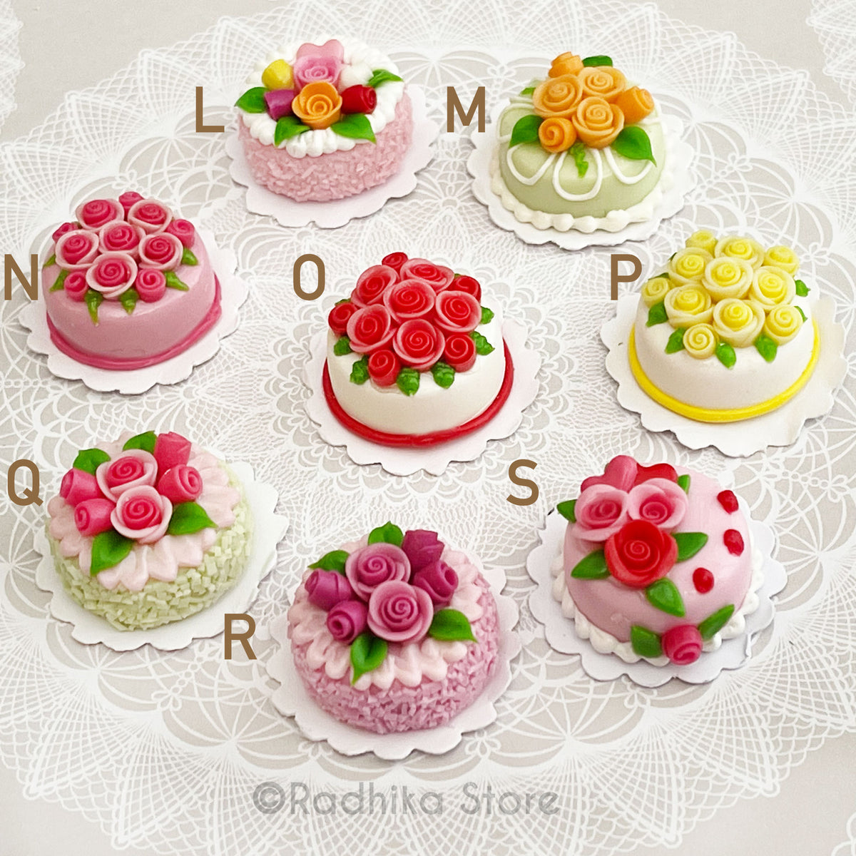 Small Round Specialty Rose Bouquet Cakes - Choose Cake