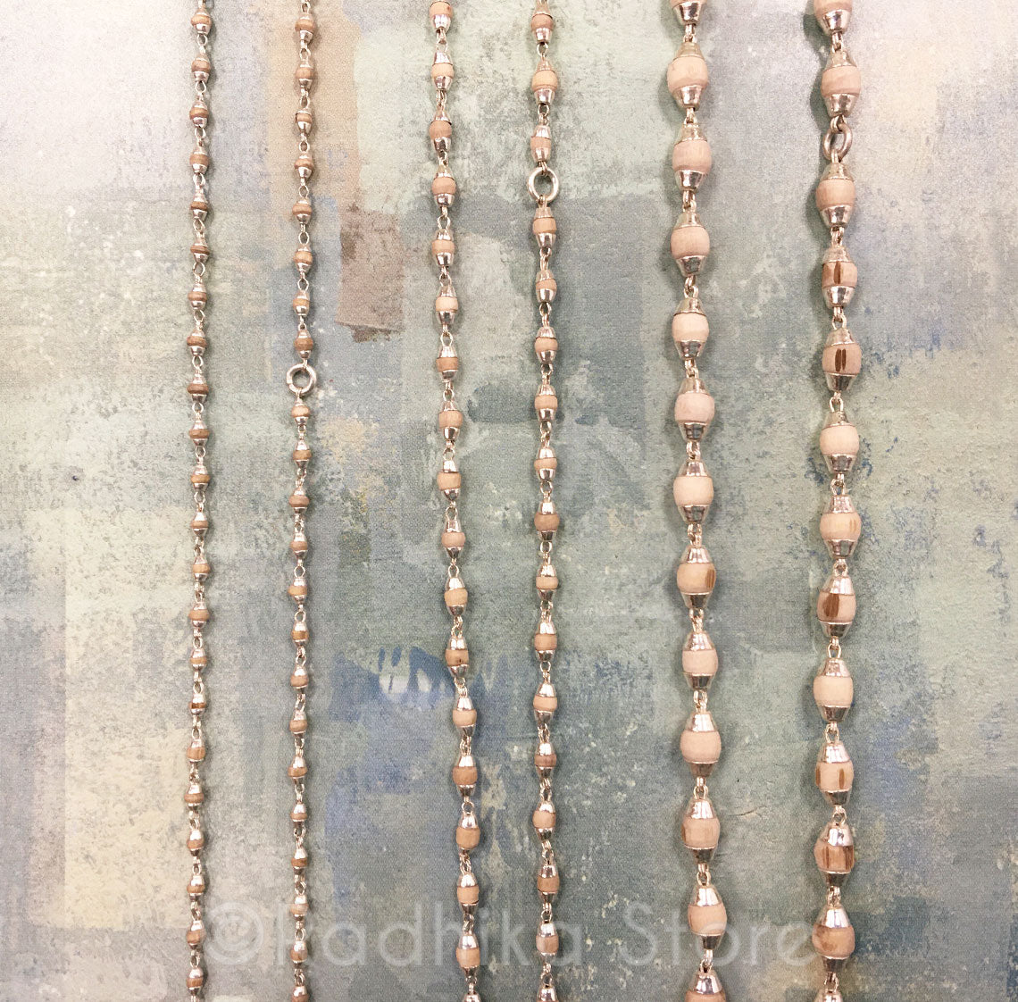 Large Silver Link Tulsi Necklace