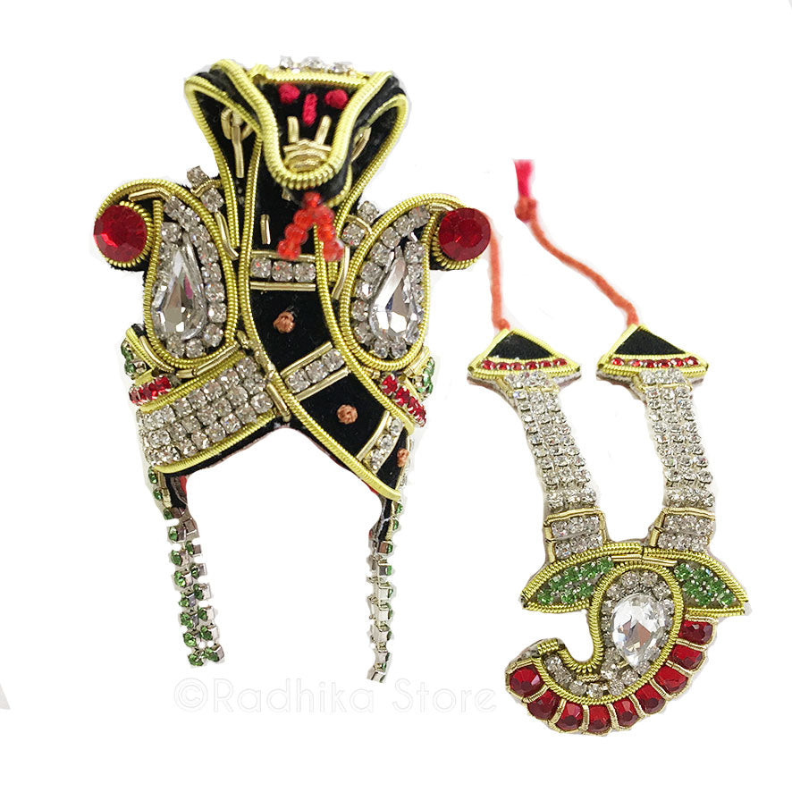 Ananta Shesha - Deity Crown And Necklace Set in