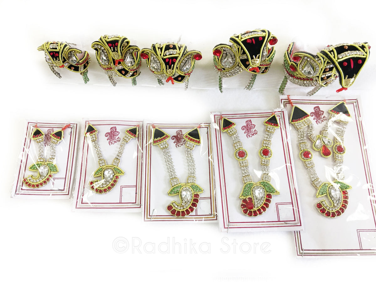 Ananta Shesha - Deity Crown And Necklace Set in