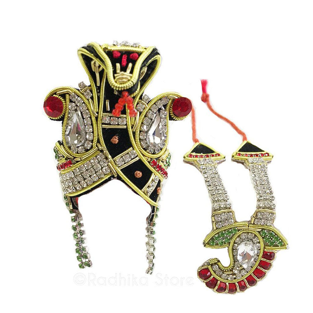 Ananta Shesha - Deity Crown And Necklace Set in