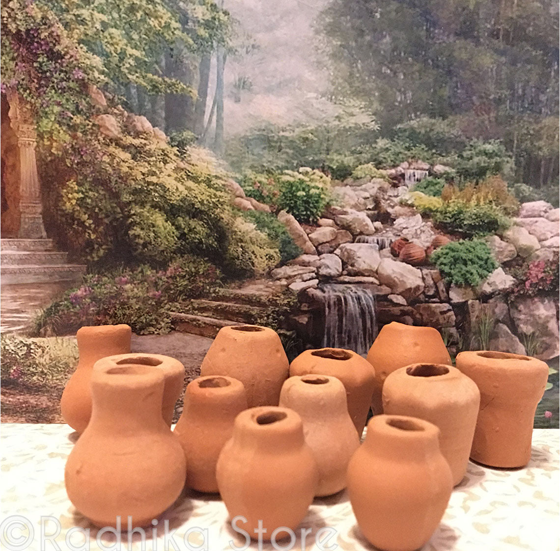 Miniature Clay Pots- Set of 12