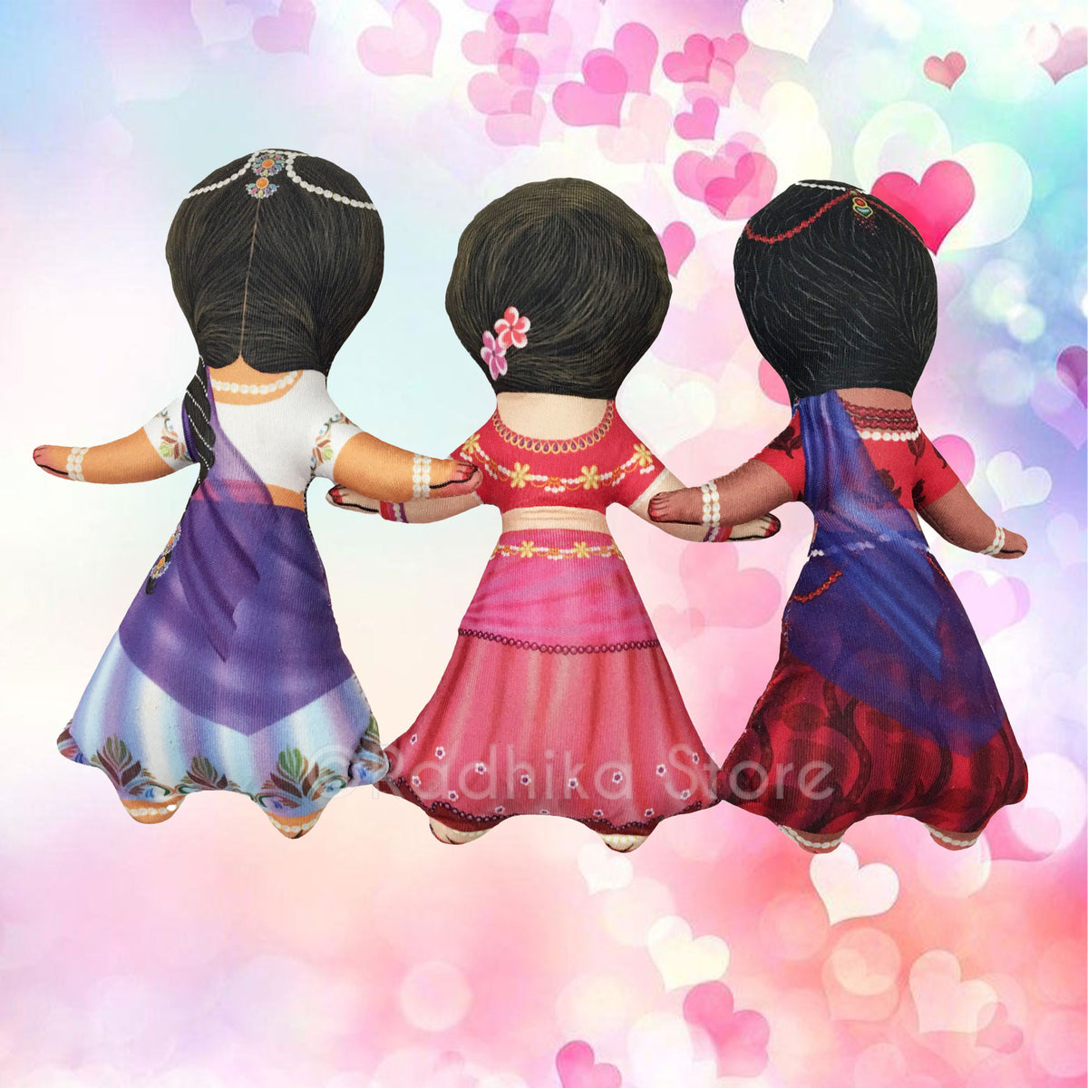 Set of Three Gopis-  Left Wing - Transcendental Dolls
