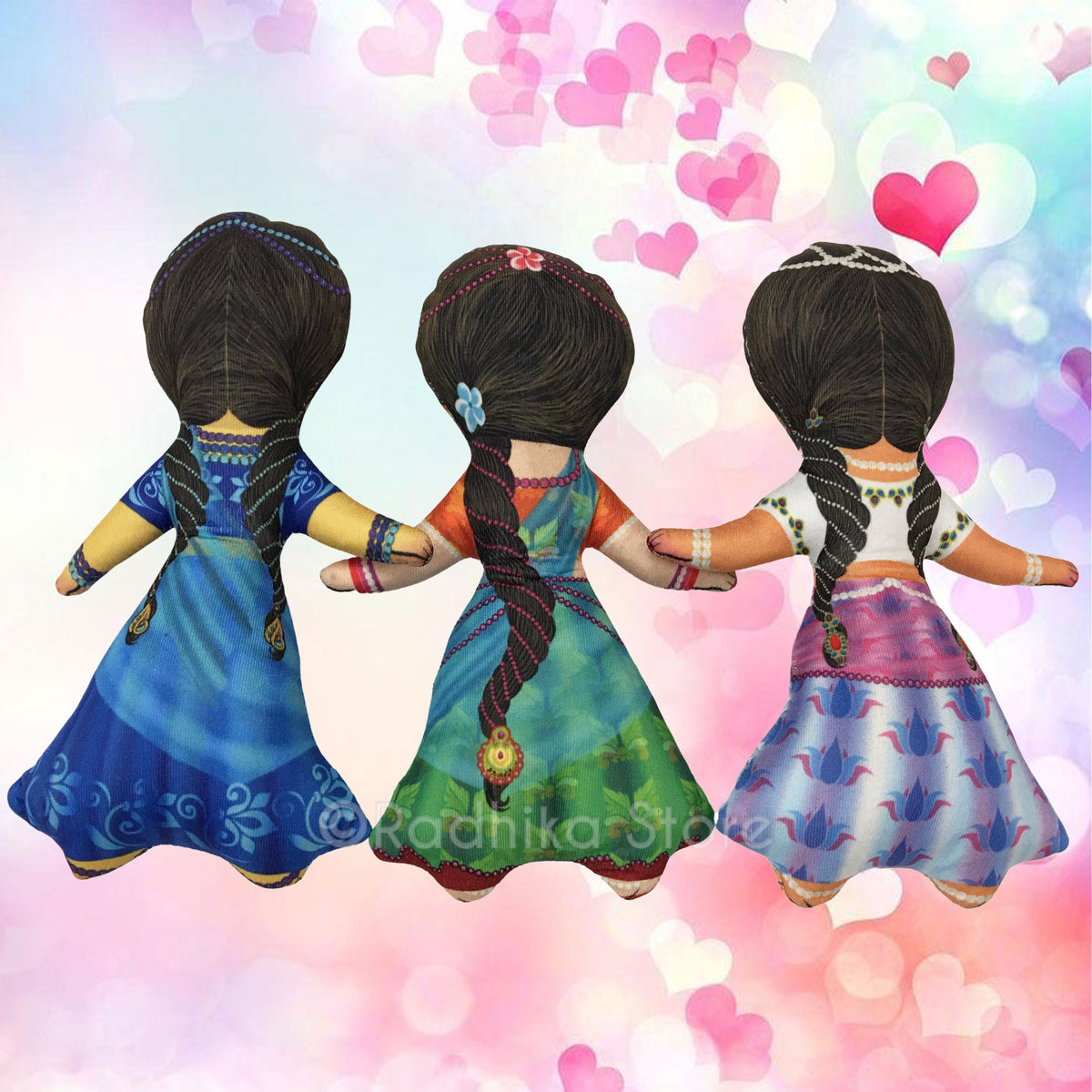 Set of Three Gopis-  Right Wing - Transcendental Dolls