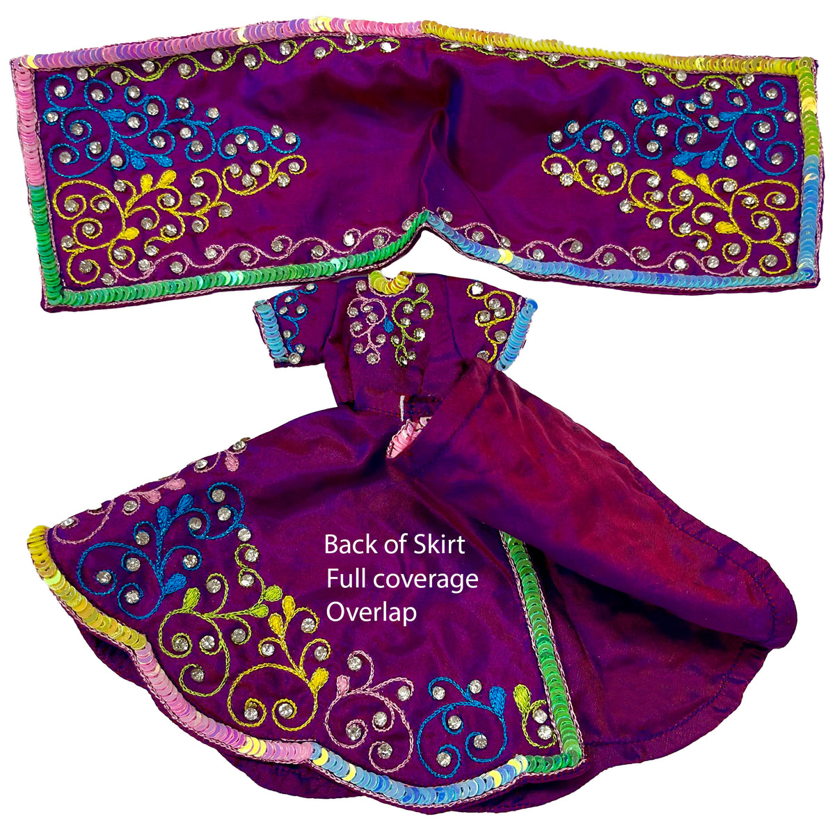 Transcendental Fireworks - All Silk - Purple - Radha Krishna Deity Outfit