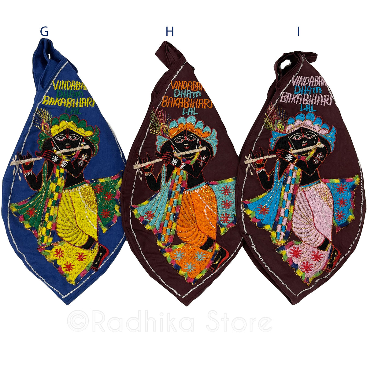 Vrindavan Dham BakaBhari Lal- Embroidery Bead Bags
