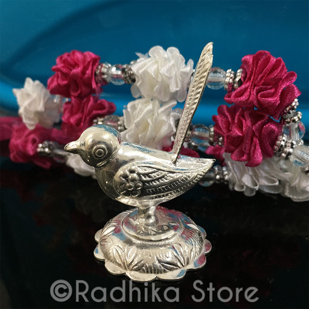 Silver Altar Vrindavan Parrot Tail Up