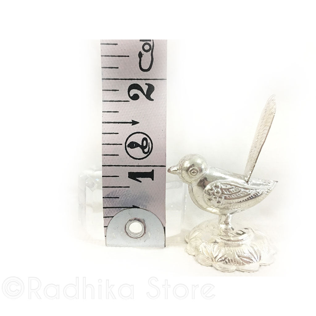 Silver Altar Vrindavan Parrot Tail Up