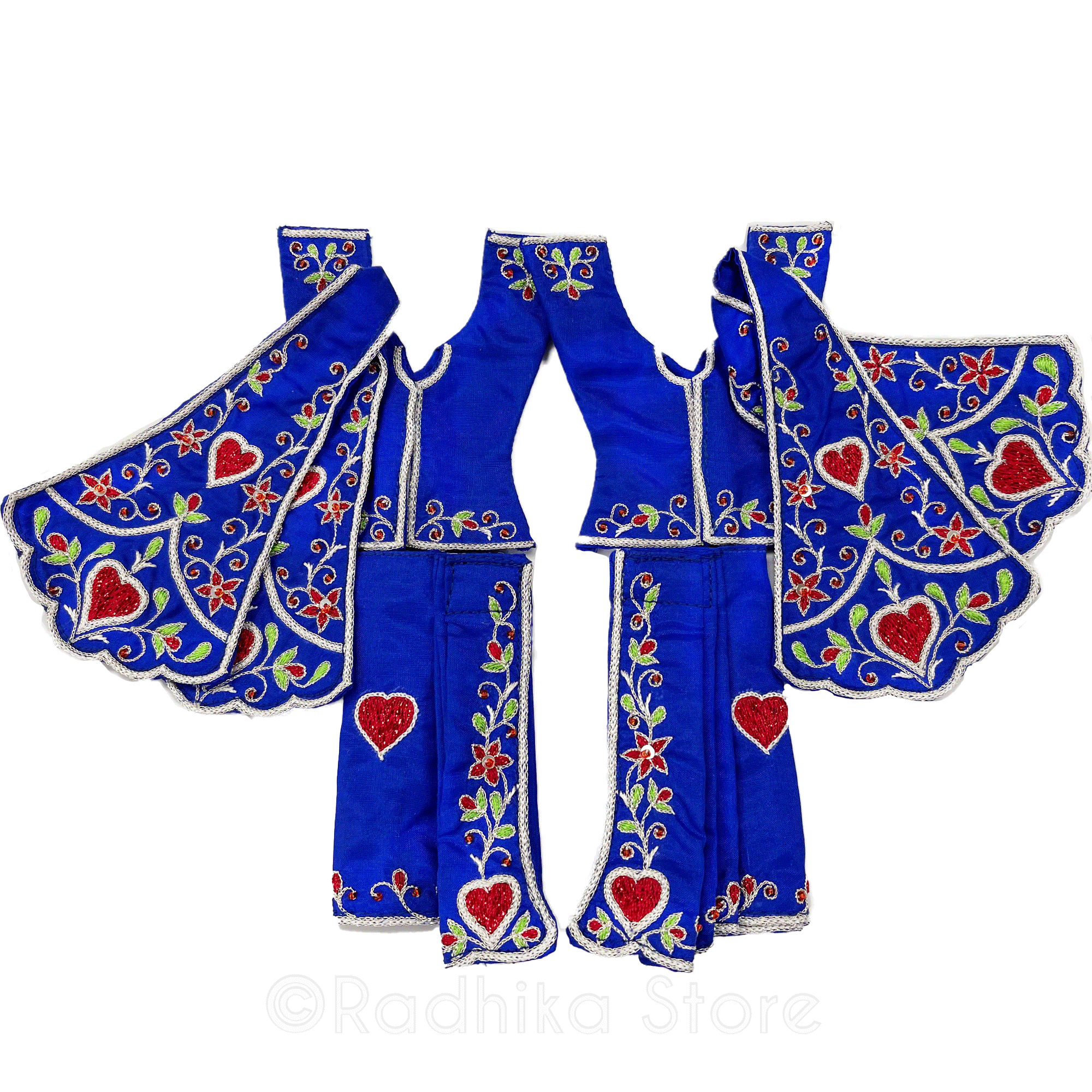 Bhakti Lata Bija - All Silk - Blissful Blue - Gaura Nitai Deity Outfit