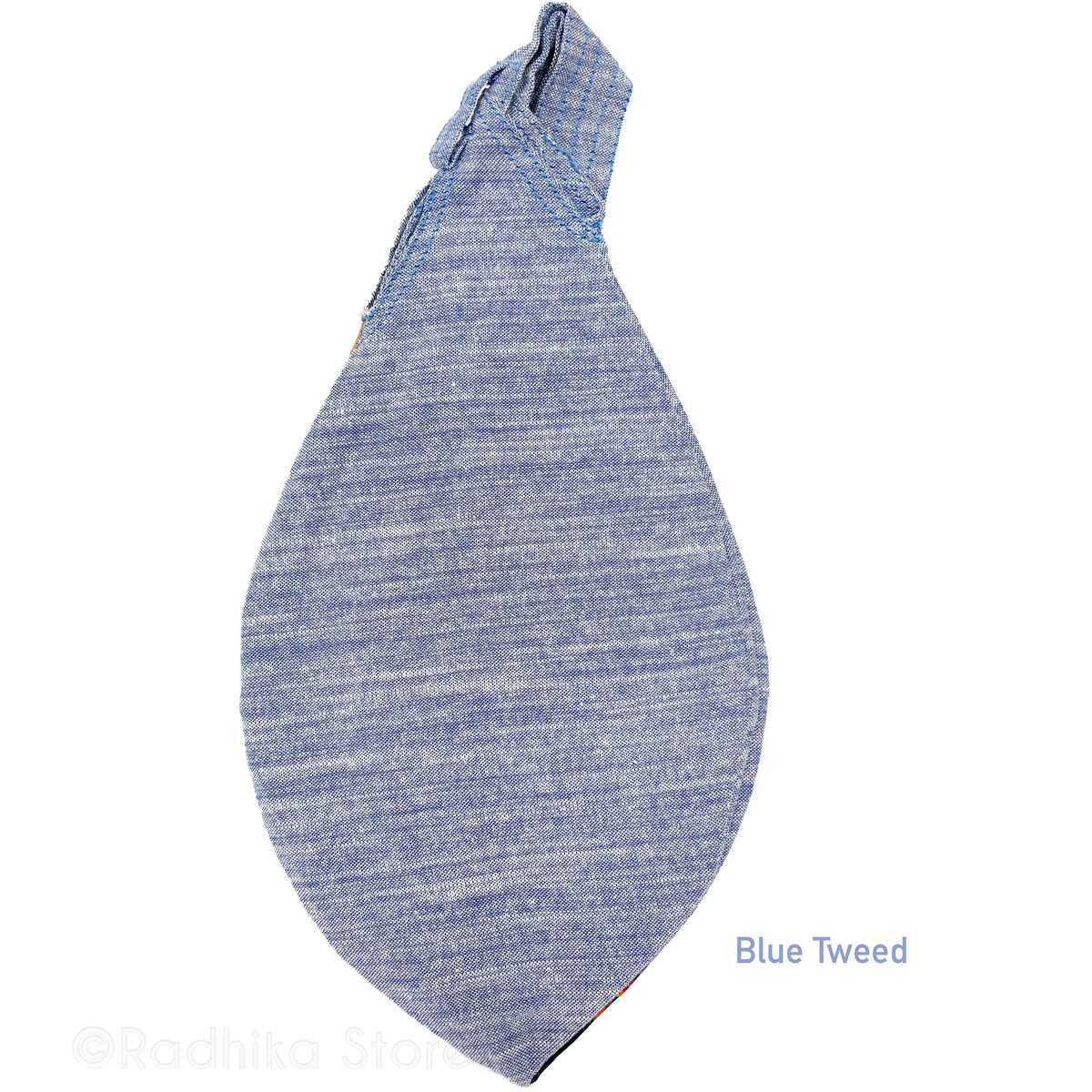 Sri Radha Sanskrit - Hand Painted - Brown Outer Circle- Jute Bead Bags - Choose Color