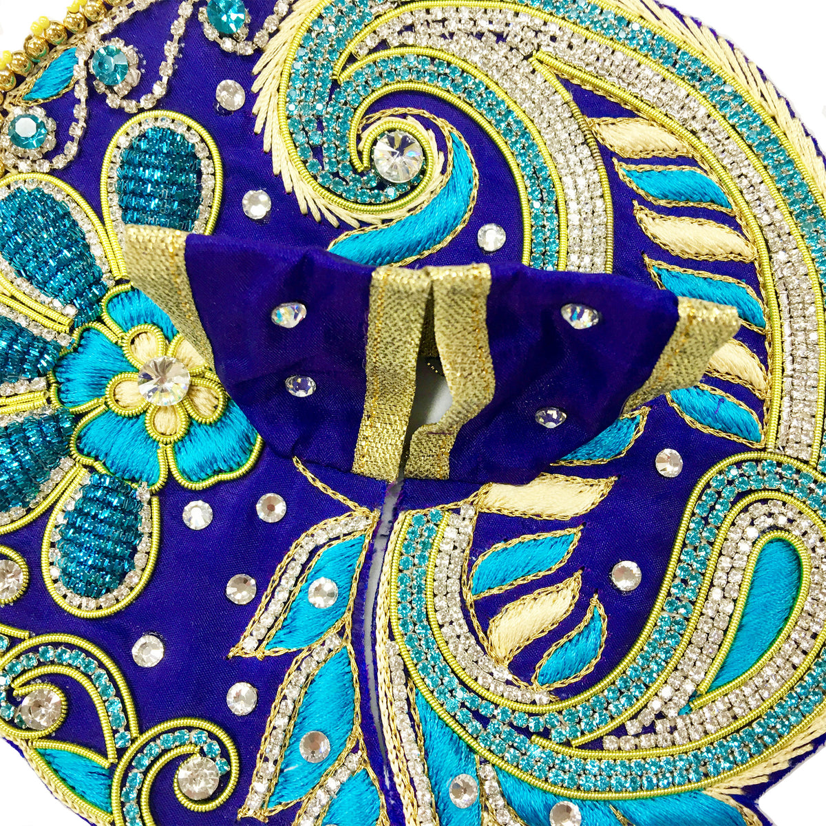 Blue Flower Swirling  In Yamuna -  Laddu Gopal Outfit