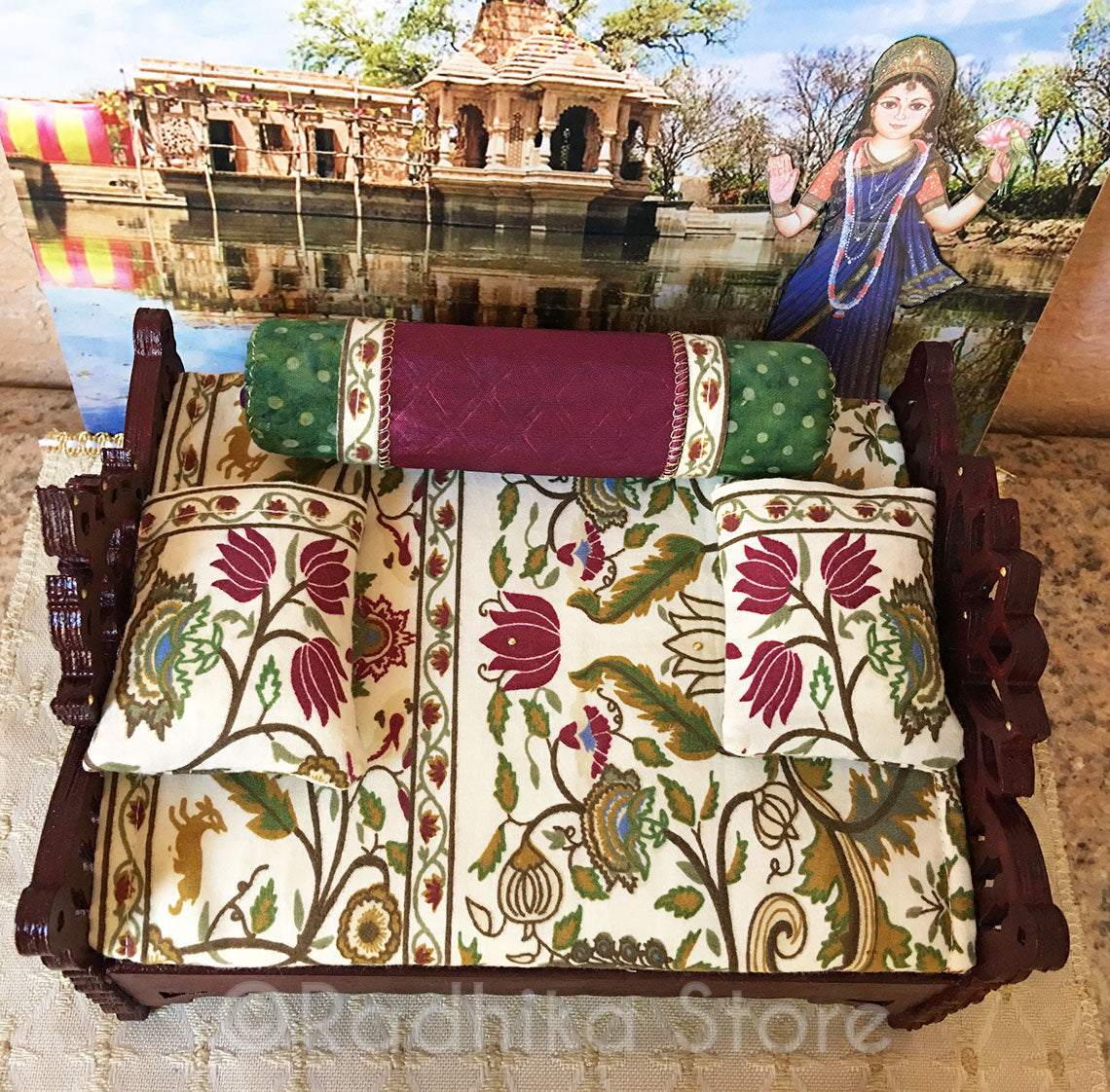 Vrinda Kund - Mahogany! Chakra Lotus Bed - 8&quot; Inch