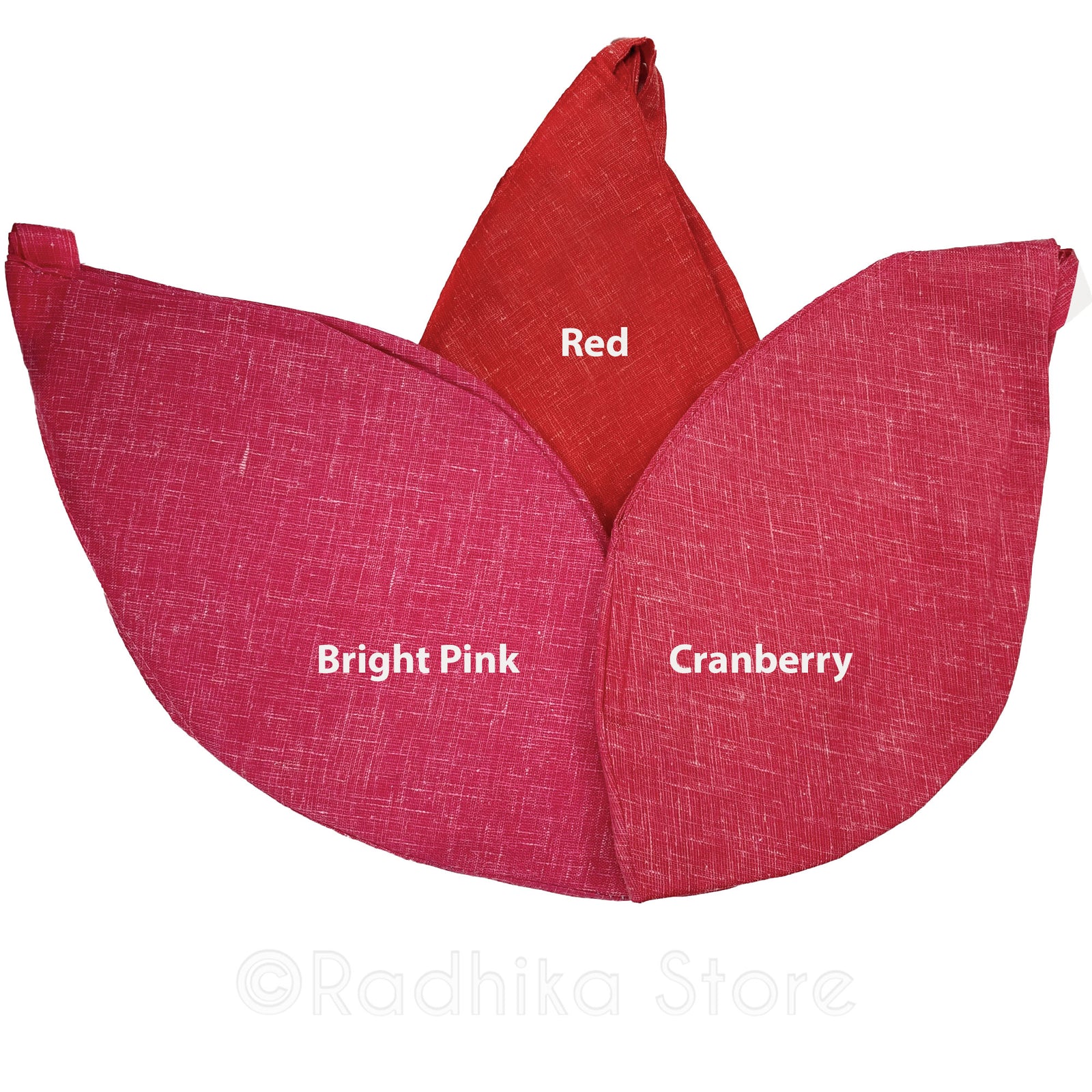 Bright Pink - Red - Cranberry - Natural Jute - Bead Bags