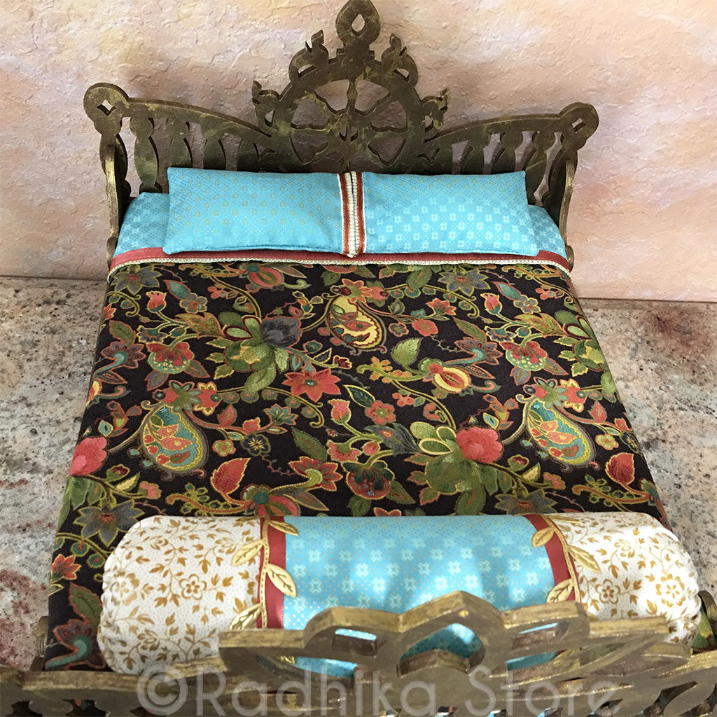 Golden Bronze - Chakra Lotus - Vrindavan Forest Bed - 14 1/2&quot; Inch