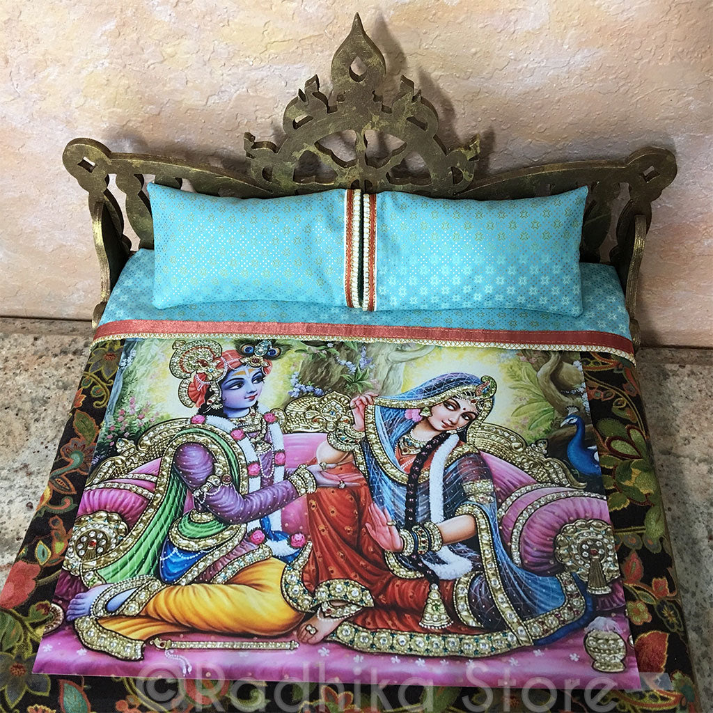 Golden Bronze - Chakra Lotus - Vrindavan Forest Bed - 14 1/2&quot; Inch