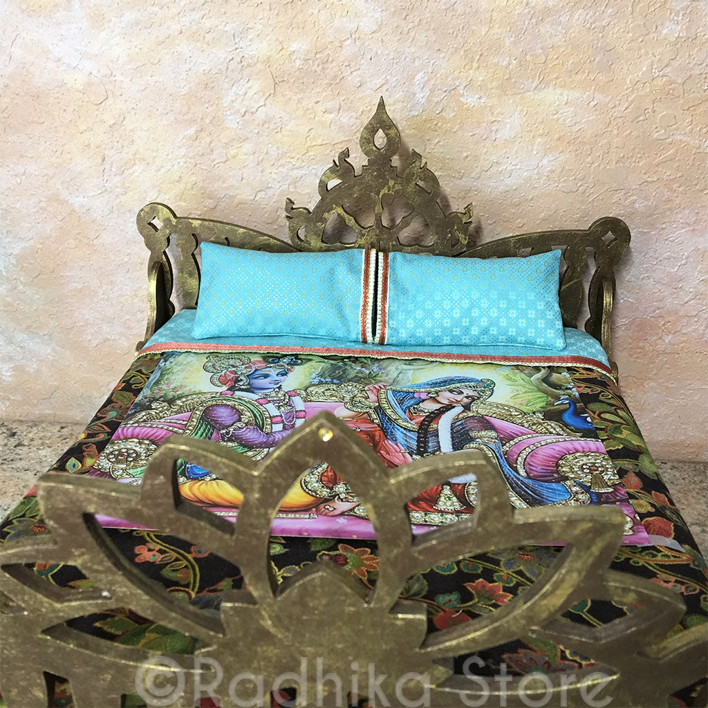Golden Bronze - Chakra Lotus - Vrindavan Forest Bed - 14 1/2&quot; Inch