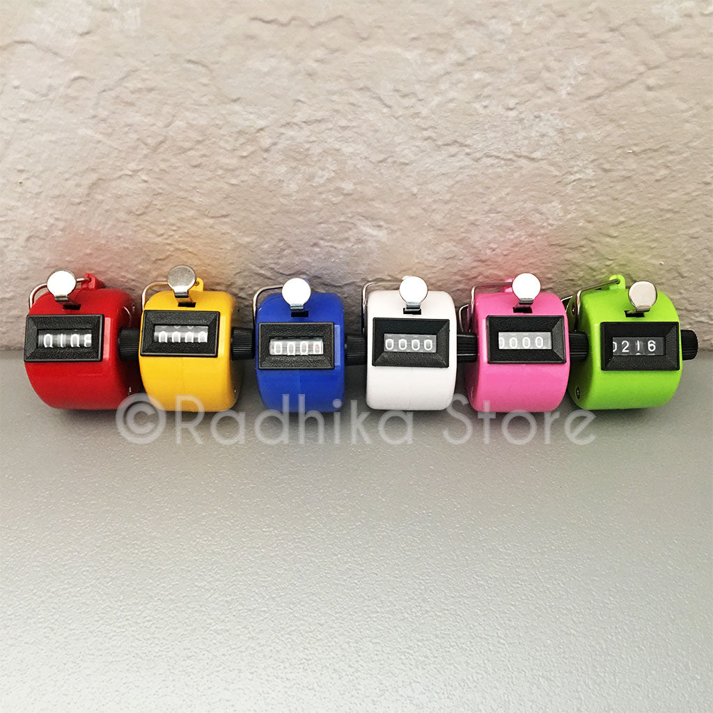 Japa Clicker (Hand Tally) for Chanting Hare Krishna Mahamantra - Choose Color