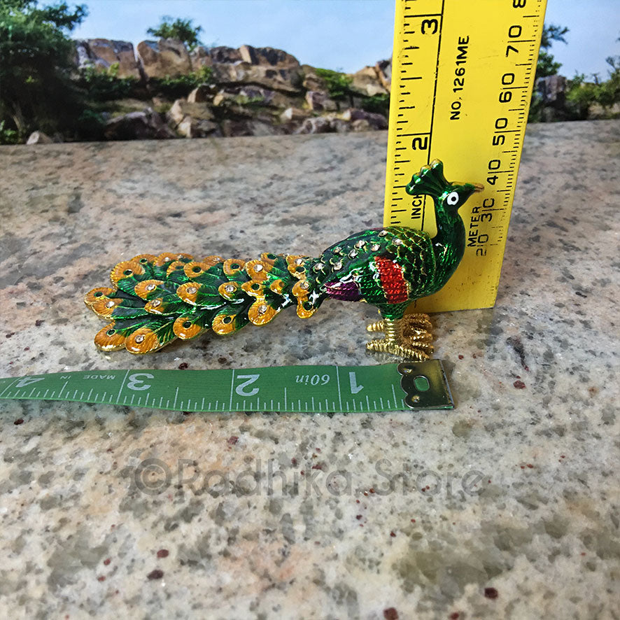 Colorful Jeweled Govardhana Peacocks - Hidden Treasure- Choose Color