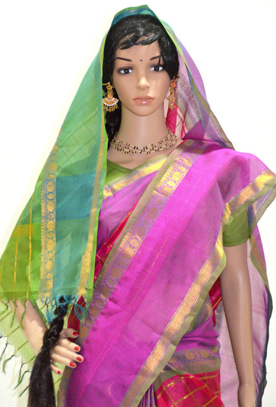 Holy Colors - Silk Cotton Saree