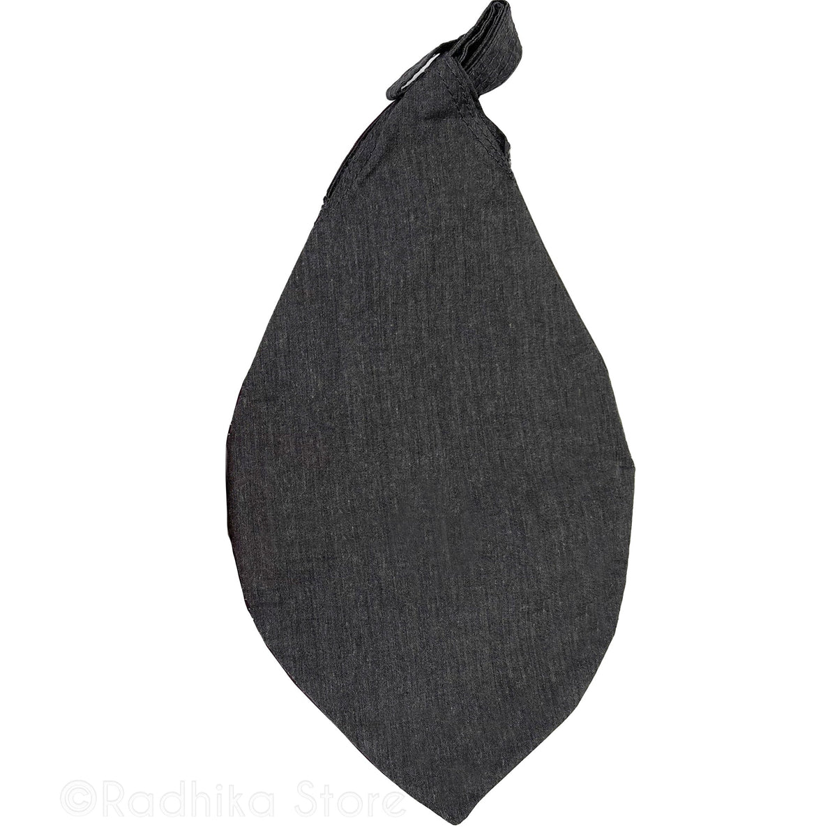 Sri Radha Sanskrit - Hand Painted - Brown Outer Circle- Jute Bead Bags - Choose Color