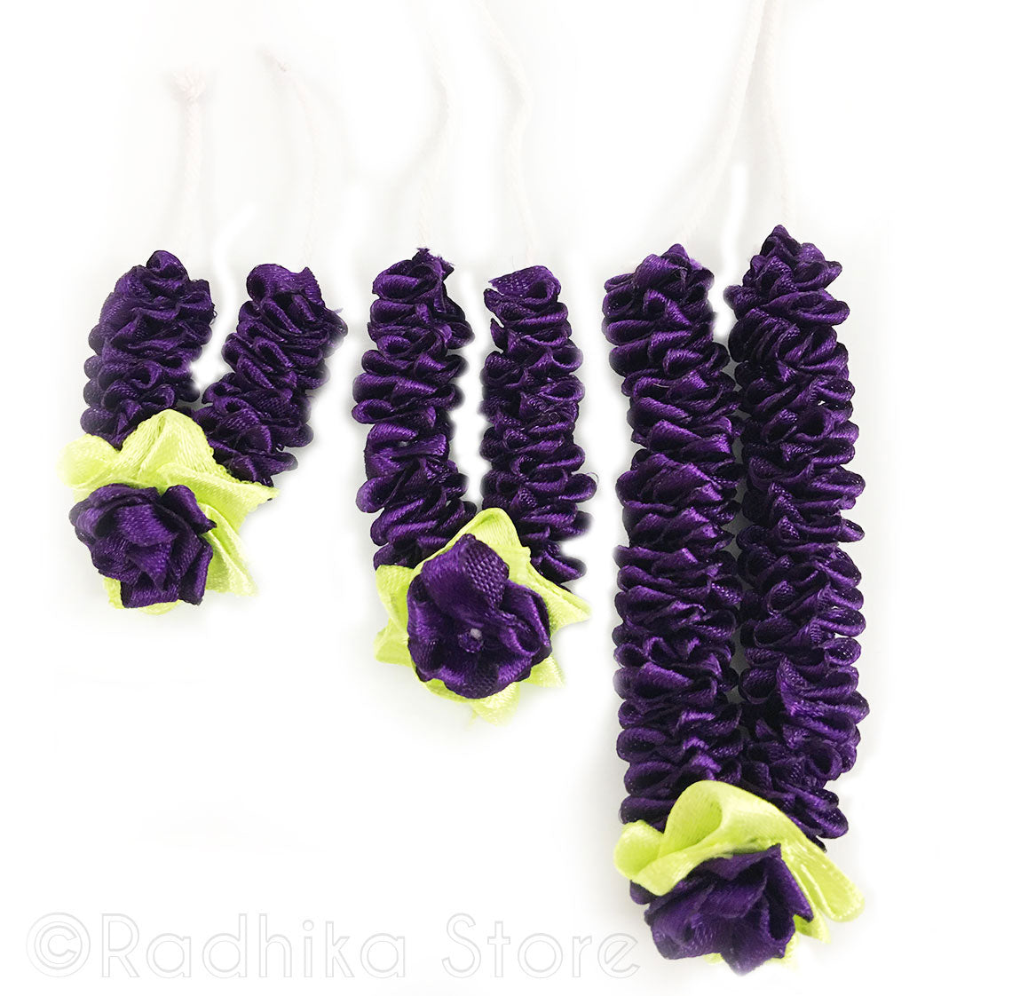 Dark Purple Rose- Deity Garland  - Choose Size -