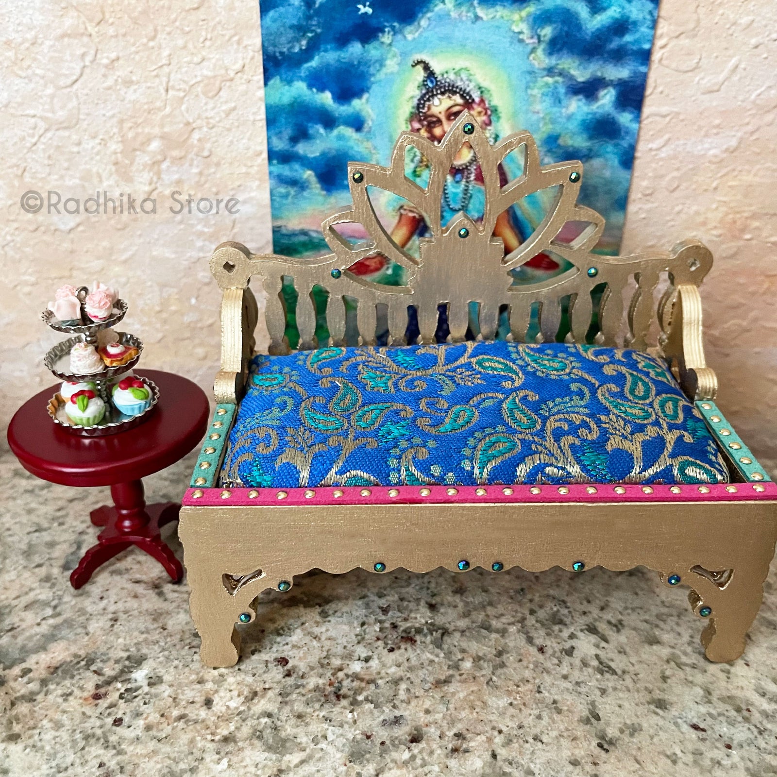 Golden Lotus - Jeweled Divine Throne- Yamuna Colors