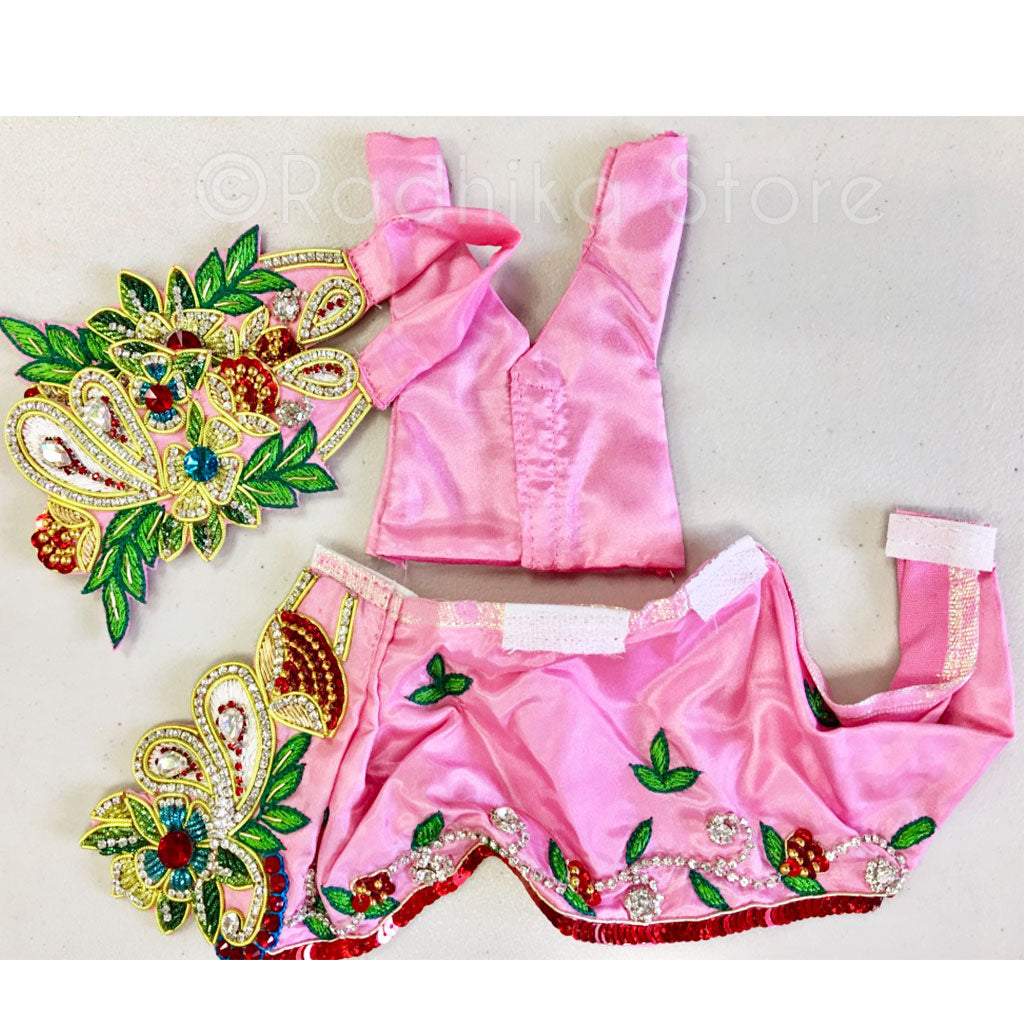 Sri Dham Mayapur - Dark Pink - Gaura Nitai Deity Outfit