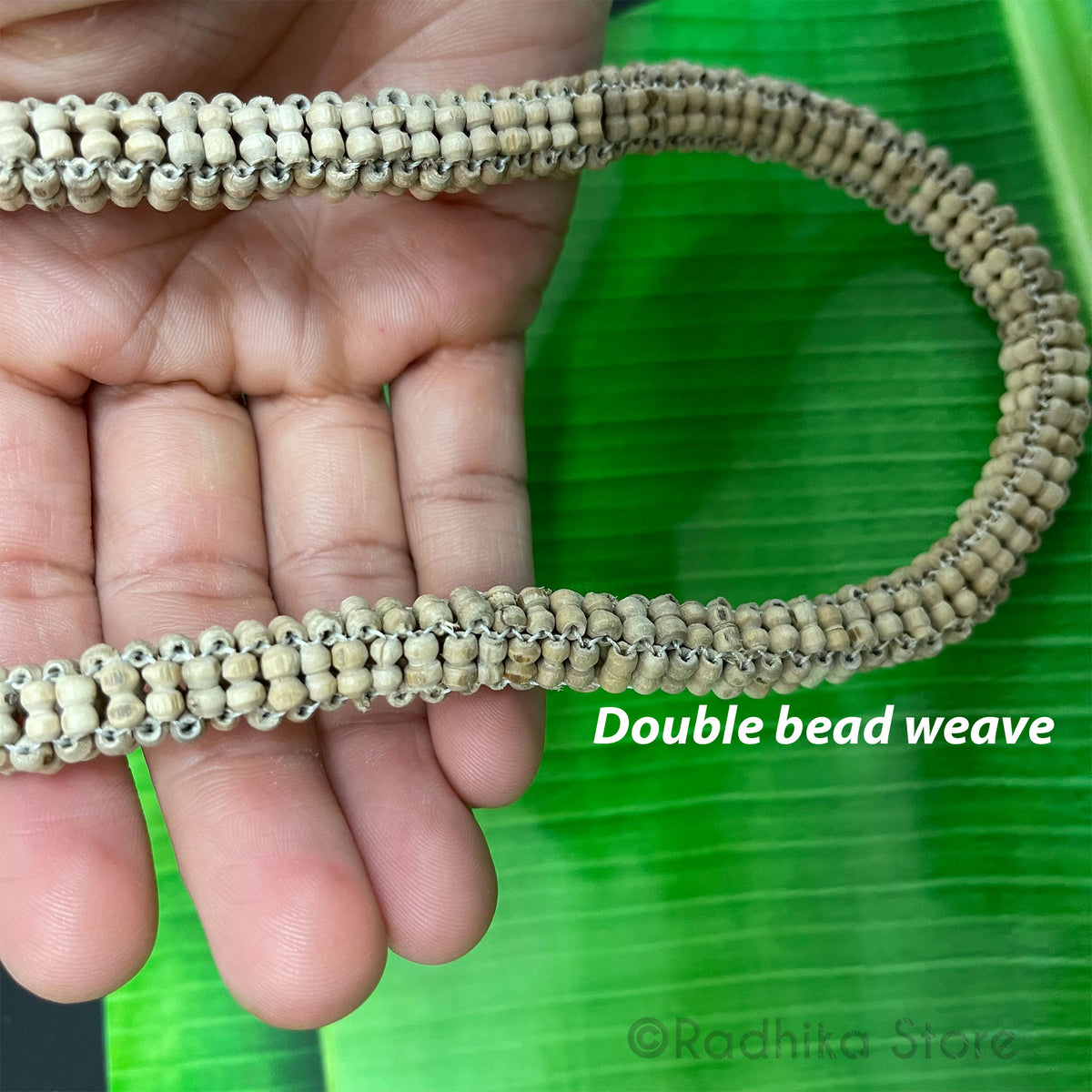 Woven Small Round Tulasi Necklace