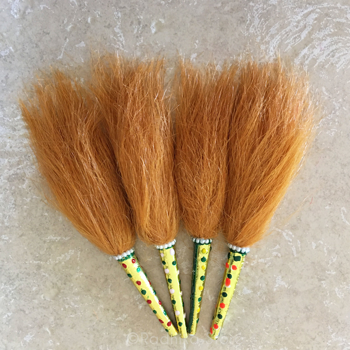 Earthy Color Deity Chamaras - Choose Handle Color - Radhika Store