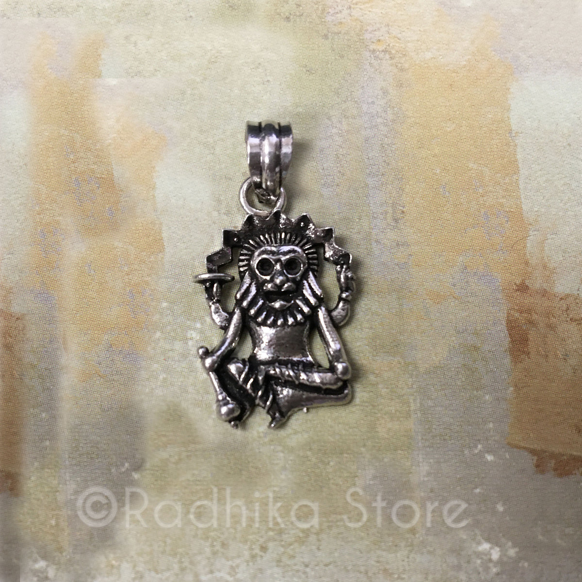 Effulgent Chakra - Lord Narasimhadeva - Silver Pendant