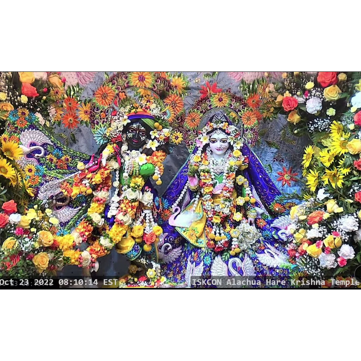 Evening Radha Kund - All Silk - Deep Purple Multi Color - Radha Krishna Deity Outfit