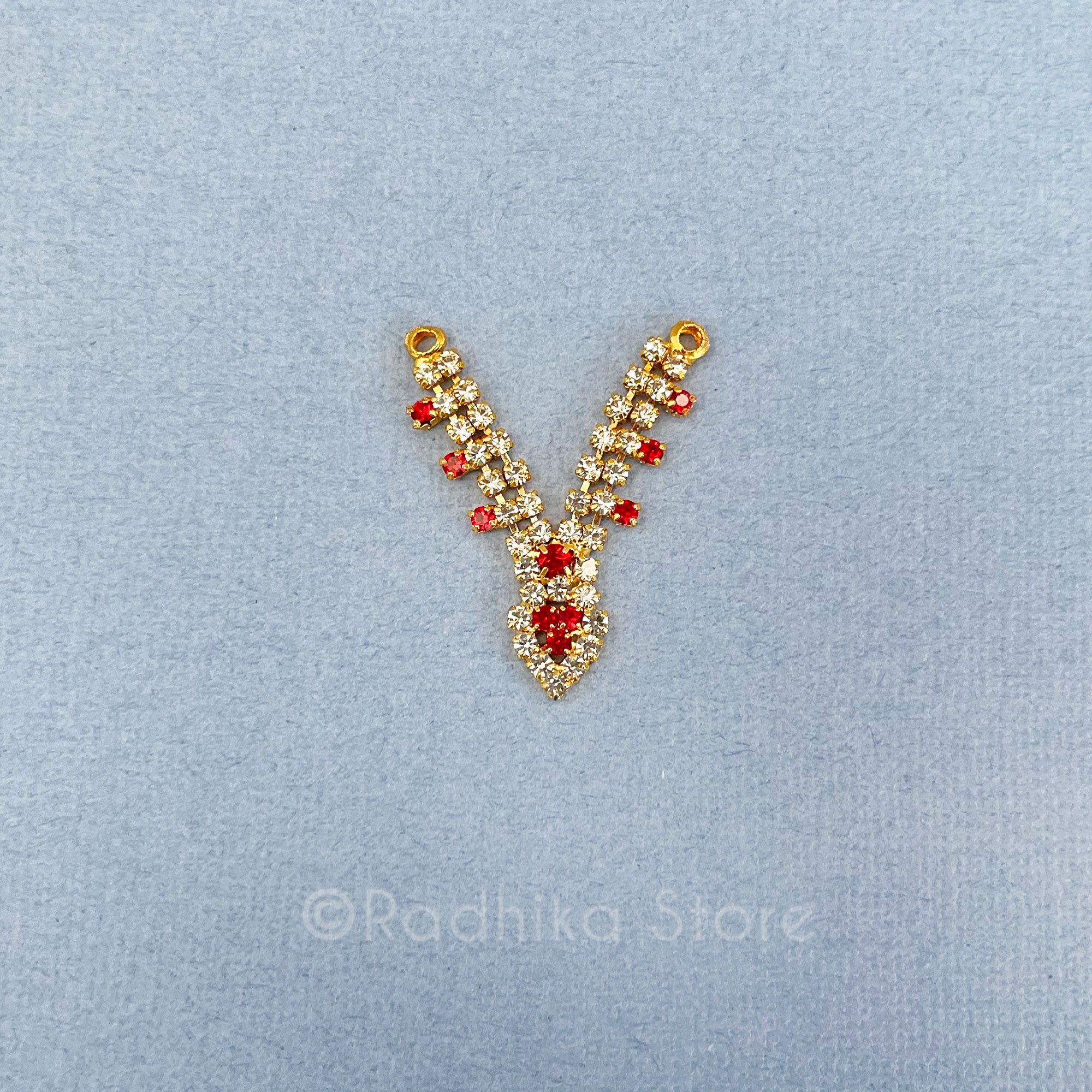 Tiny Tilak - Ruby Diamond - Rhinestone Deity Necklace