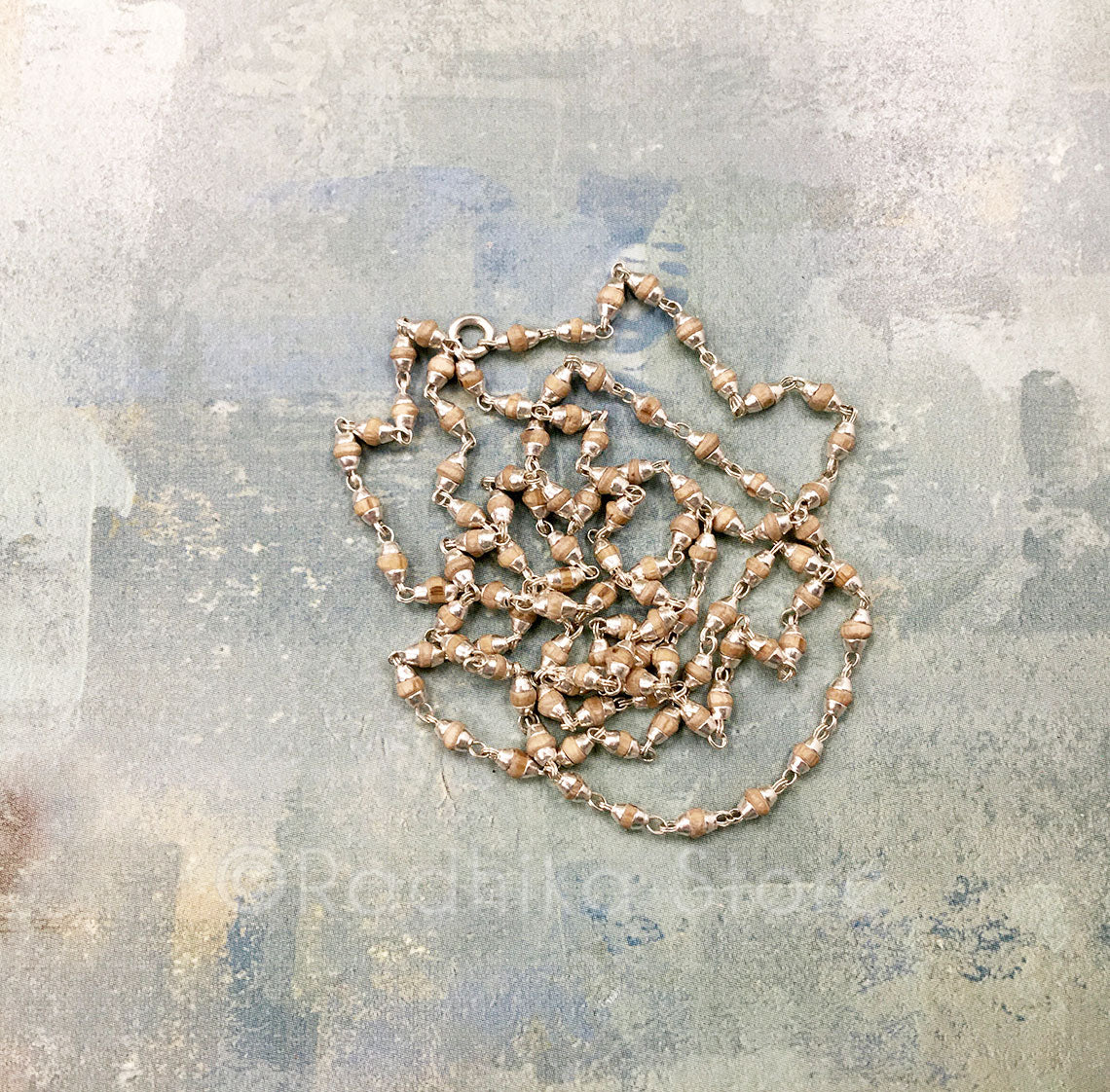 Large Silver Link Tulsi Necklace