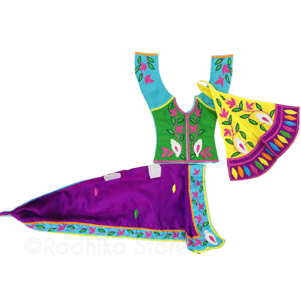 Pankajanghri Festival Conch Shell - Silk - Gaura Nitai Deity Outfit