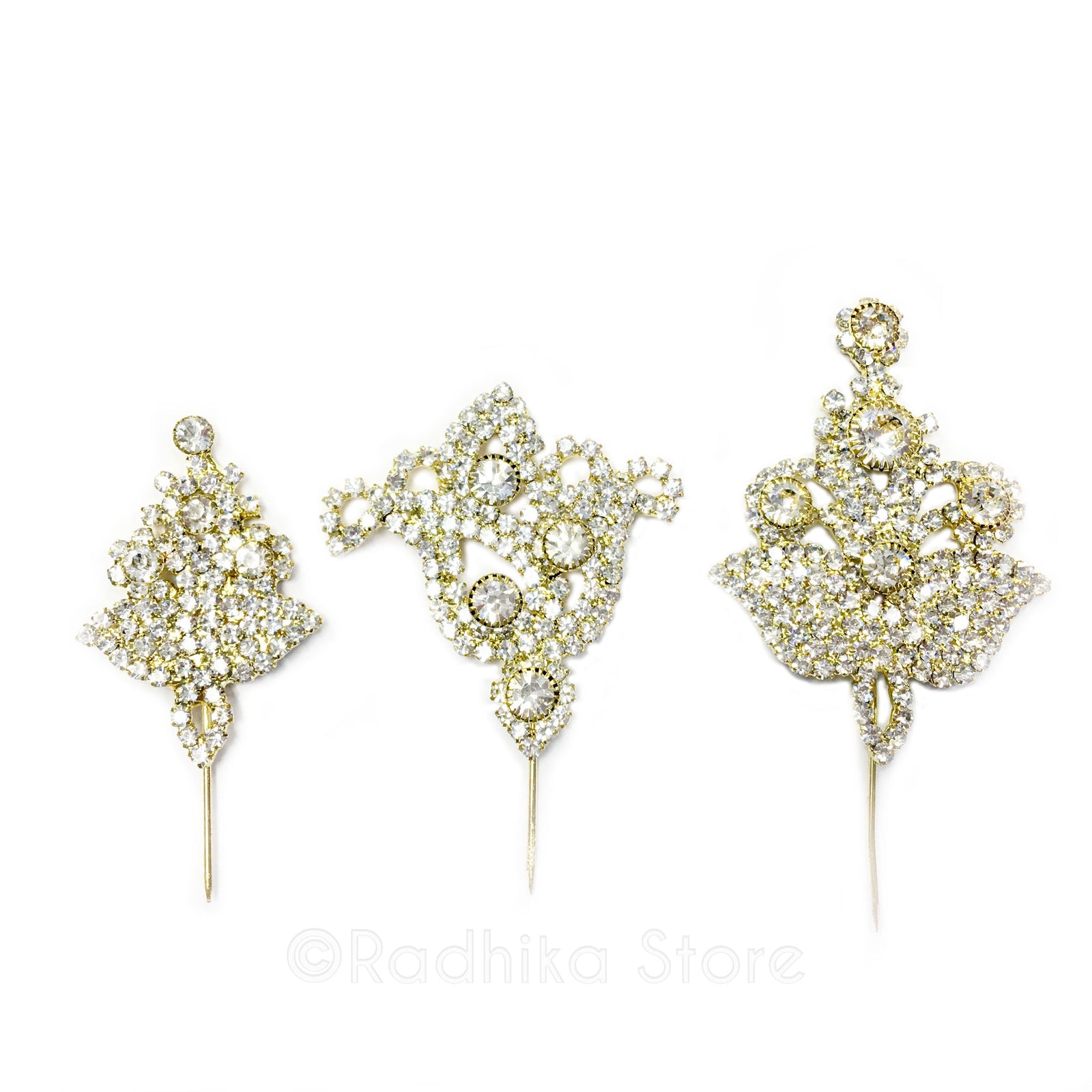 Fountain Design- Rhinestone Deity Turban Pins - Choose from Three